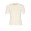 Max Mara Ivory Stretch Viscose Blend T-shirt