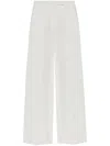 Max Mara Wide-leg High-waist Pants With Soft Textured Finish In Gray