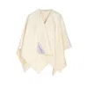 Max Mara Reversible Alpaca Cape In Neutral