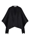 Max Mara Serra Draped Cape In Black