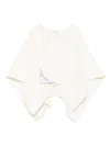 Max Mara Asymmetric Cape In White