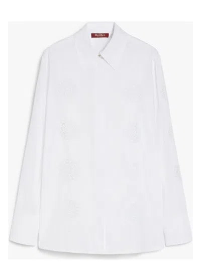 MAX MARA WOMEN'S SESIA SHIRT OPTIC WHITE | SIZE 42 | 2516111011600001