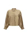 Max Mara Women Shantung-effect Scalata Shirt In Green