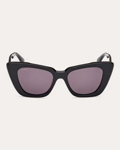 Max Mara Women's Shiny Black Glimpse5 Butterfly Sunglasses