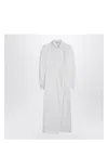 Max Mara White Shirt Dress In Cotton Twill Women