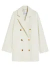 Max Mara Orma Double-breasted Wool And Cashmere-blend Felt Coat In White