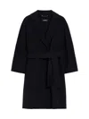Max Mara Women's Short Double Faced Wool Coat In Blue