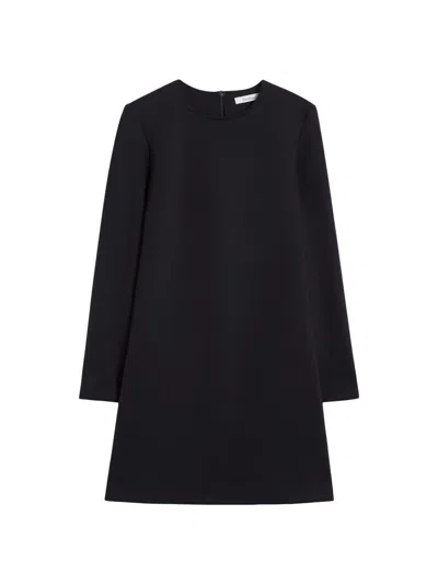 Max Mara High-neck Long-sleeve Dress In Black