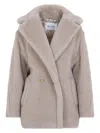 Max Mara Women Short Teddy Bea Icon Coat In Beige
