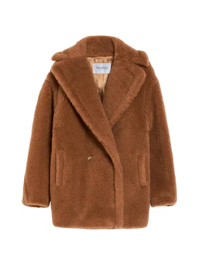 Max Mara Women's Short Teddy Bear Icon Coat In Brown
