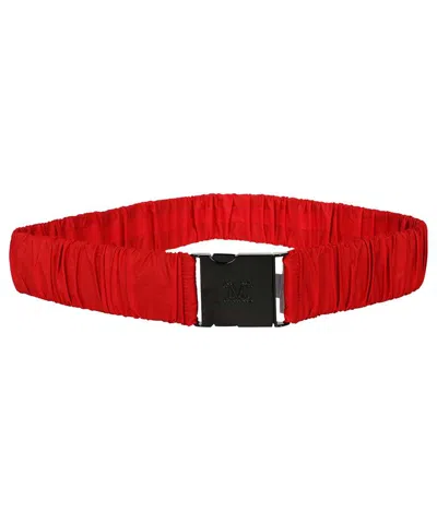 Max Mara Women's Show Elastic Belt With Logo Detail In Red
