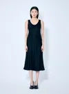Max Mara Banjo Silk Satin Midi Dress In Black