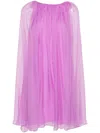 Max Mara Breezy And Beautiful Silk Chiffon Flared Dress In Multicolor