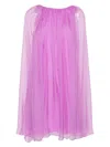 Max Mara Purple Silk Midi Dress In Purple