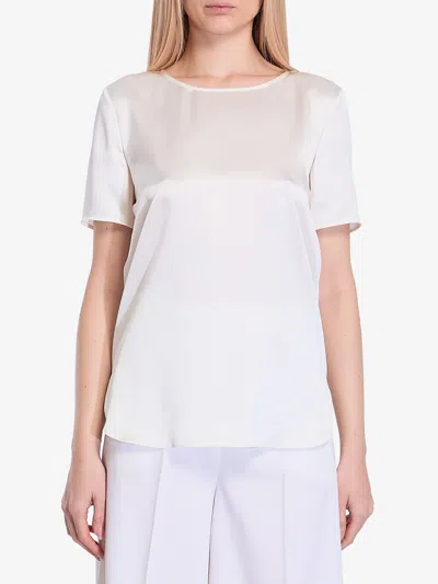 Max Mara Women Silk Satin Blouse In Cream