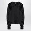 Max Mara Key Satin Blouse In Black