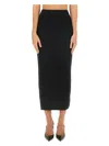 Max Mara Seta Midi Skirt In Black