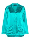 Max Mara Pianoforte Silk Tunic In Green