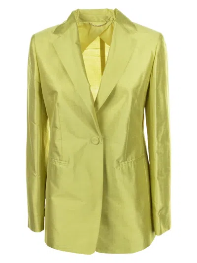 MAX MARA WOMEN'S SINGLE-BREASTED CEDAR SILK JACKET
