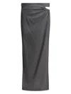 Max Mara High-waisted Cut-out Skirt With Asymmetrical Slit In Black