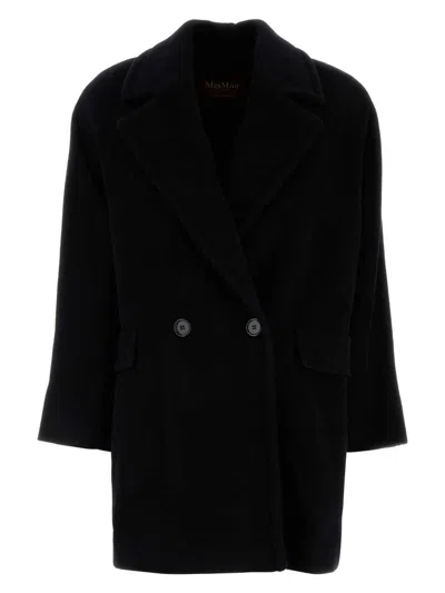 MAX MARA WOMEN'S SLATE WOOL MOLO COAT