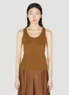 Max Mara Women Sleeveless Knitted Top In Brown