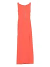 Max Mara Pianoforte Sleeveless Open-back Dress In Red
