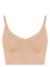 Max Mara Ribbed Texture Cropped Sleeveless Top