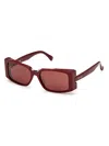 Max Mara Spark 54mm Rectangular Sunglasses In Pink