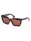 Max Mara Women's Spark-7 56mm Rectangular Sunglasses In Metallic