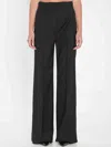 Max Mara Women Straight-leg Trousers In Light Wool In Black