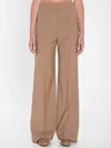 Max Mara Women Straight-leg Trousers In Light Wool In Neutral