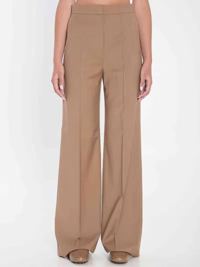 MAX MARA MAX MARA WOMEN STRAIGHT-LEG TROUSERS IN LIGHT WOOL