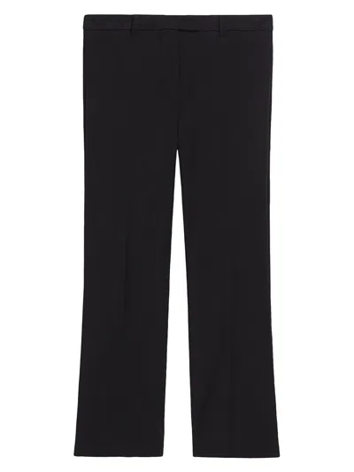 Max Mara Umanita Cotton Blend Trousers In Black