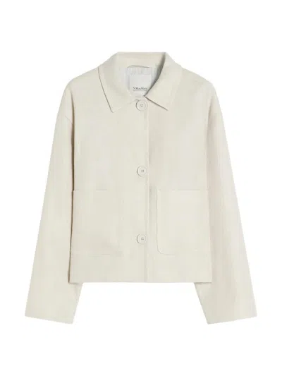 Max Mara Women's Stretch Linen And Cotton Jacket In Neutral