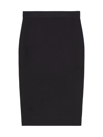 Max Mara Women's Stretch Viscose Pencil Skirt In Black