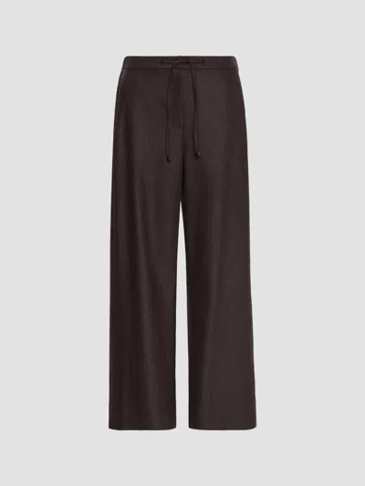 Max Mara Women's Stretch Wool Joggers Style Trousers In Brown