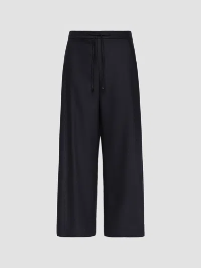 Max Mara Women's Stretch Wool Joggers Style Trousers In Midnight Blue