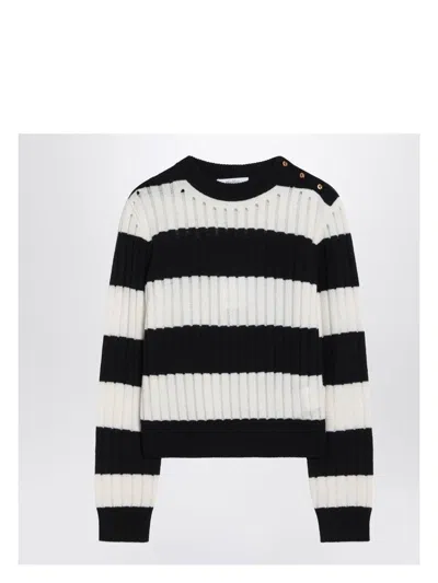 Max Mara Women's Striped Crop Sweater In Neutral