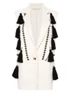 Max Mara Waistcoat With Tassel Embellishments And Notched Lapel In White