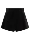 Max Mara Cedro Suede Mini Shorts In Black