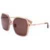 Max Mara Mixed-media Square Sunglasses In Pink