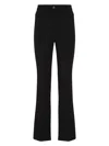 Max Mara Flared Trousers With Cotton Blend And Silhouette In Black