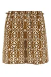 Max Mara Taiga Printed Cotton Shorts In Brown