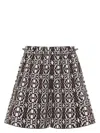 Max Mara Taiga Printed Poplin Short Clothing In Brown