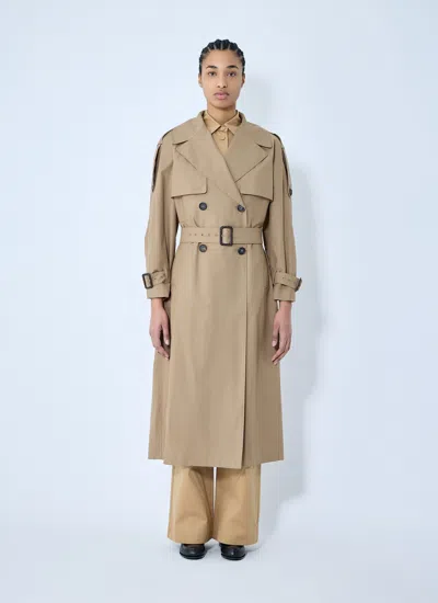 Max Mara Women Tailored Trench Coat In Brown