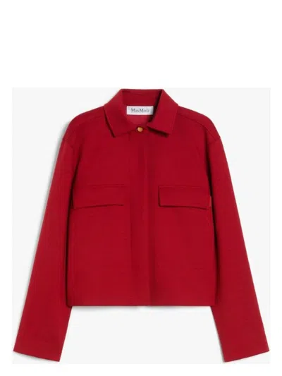 MAX MARA WOMEN'S TALAMO JERSEY JACKET RED | SIZE 40 | 2511911021600002