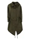 Max Mara Women's Tambuto - Silk Organza Oversize Parka In Khaki