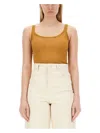 Max Mara Bastia Silk Knit Tank Top In Buff