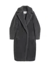 Max Mara Women's Teddy Bear Icon Coat In Alpaca And Wool In Medium Grey